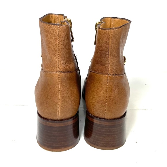 See By Chloe Mahe Women’s Ankle Boots Brown Gold Chain Embellished Size 36 US 5 - Picture 9 of 12